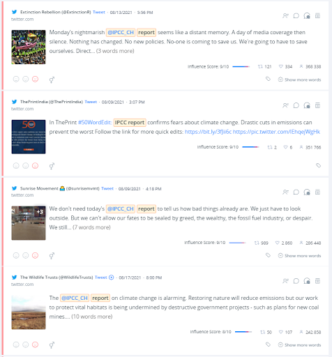 A sampling of the negative reactions spurred on by the IPCC report.